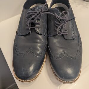 Original Penguin Leather Wingtip Oxford Shoes – Navy Blue – Men’s